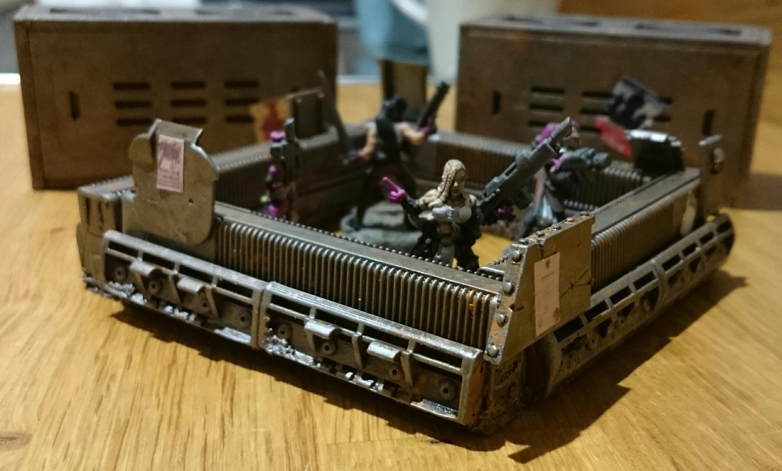 Décor Warhammer 40k – Barils Et Caisse – Battlefield Accessories Terrain Objective